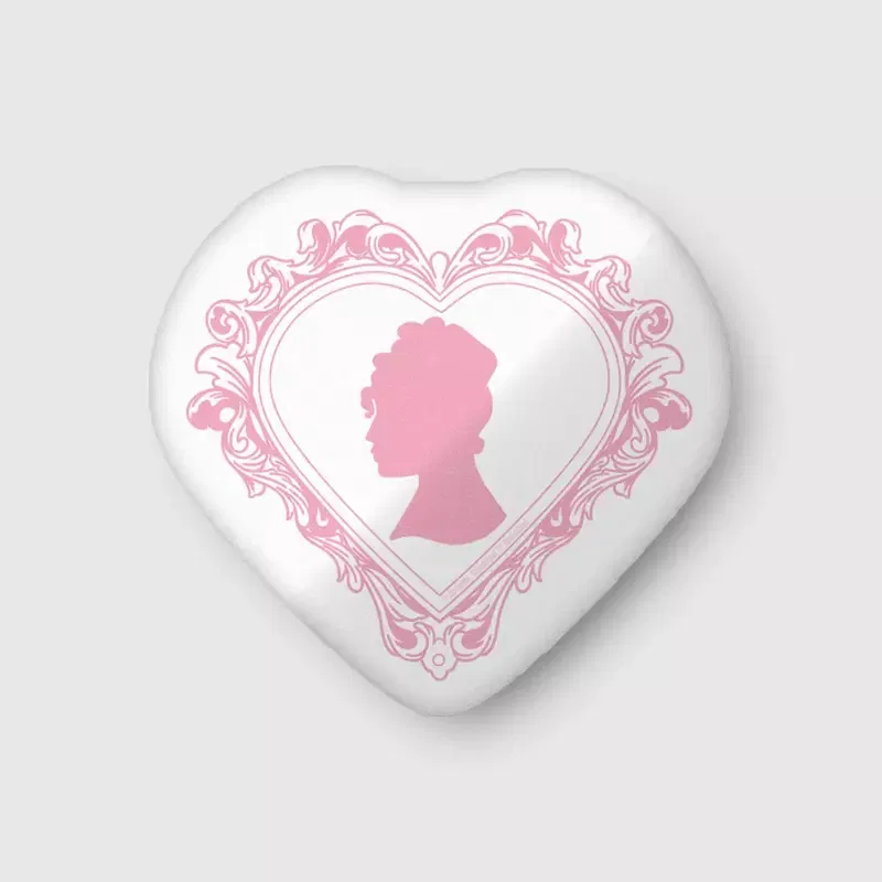 Bridgerton Lady Whistledown Heart Pillow