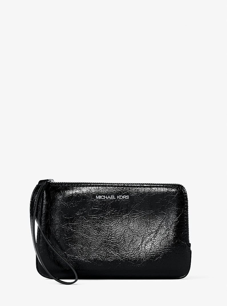 Jet Set Travel Small Crackled Wristlet