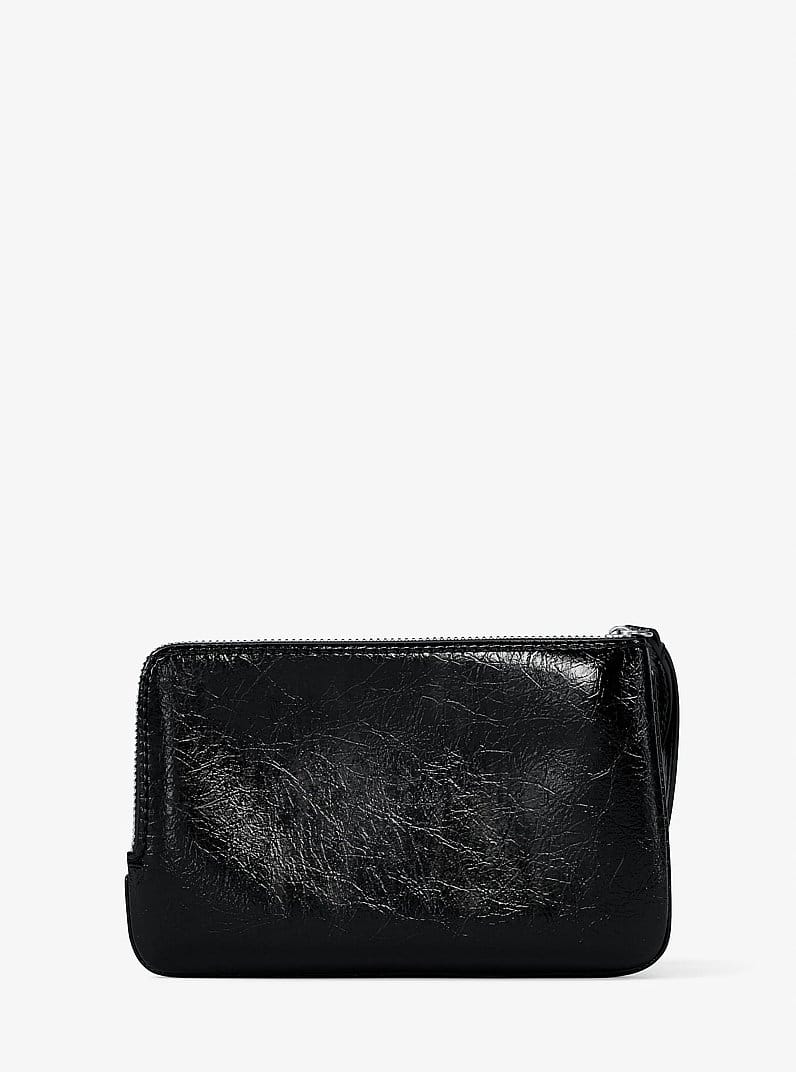 Jet Set Travel Small Crackled Wristlet