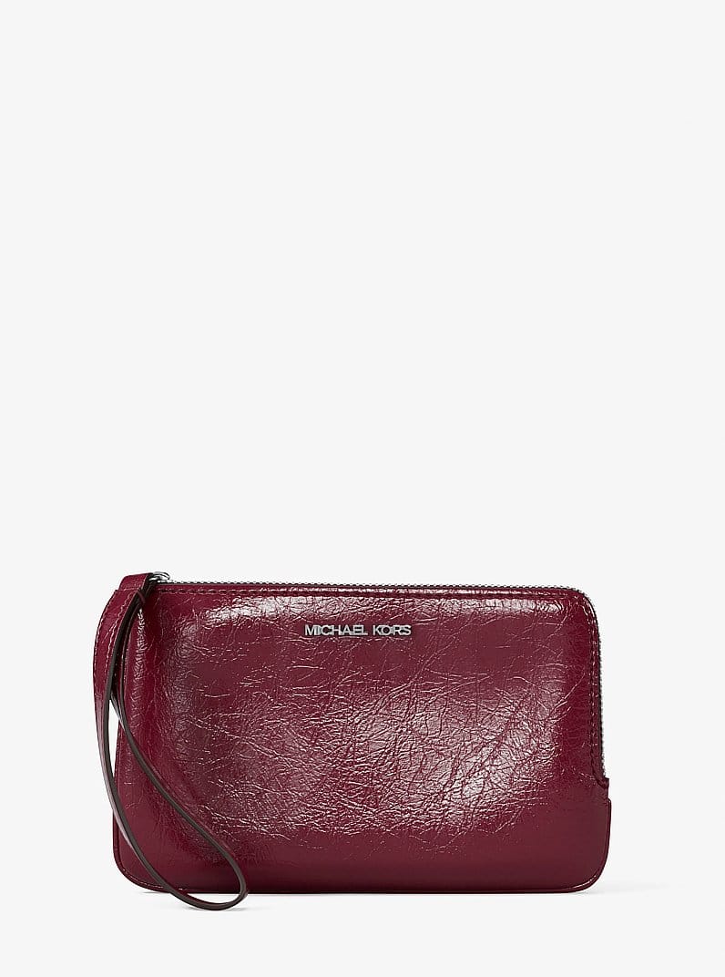 Jet Set Travel Small Crackled Wristlet