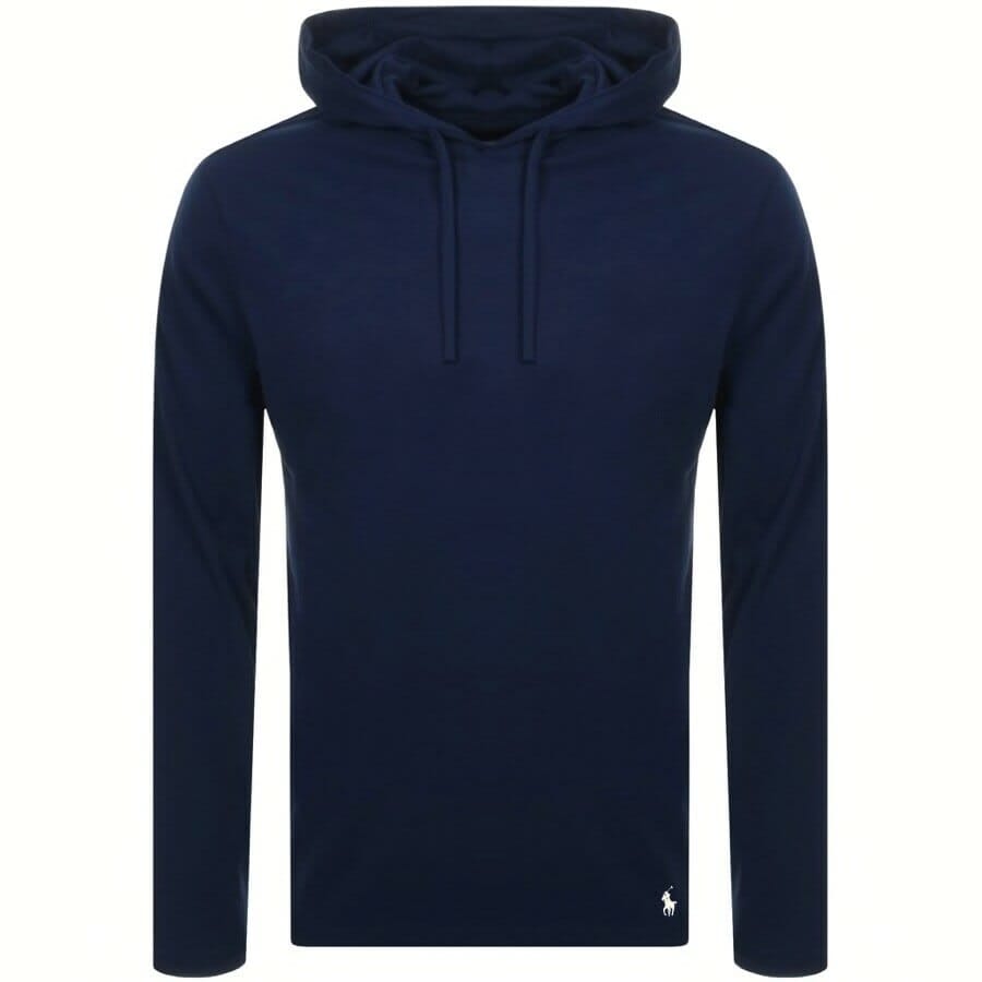 Ralph Lauren Long Sleeved Hooded T Shirt Navy