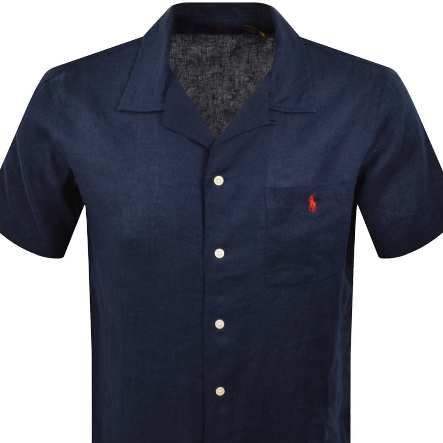 Ralph Lauren Linen Short Sleeve Shirt Navy