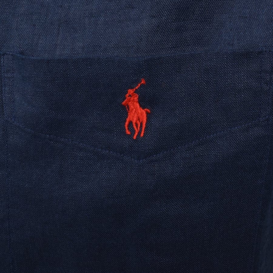 Ralph Lauren Linen Short Sleeve Shirt Navy