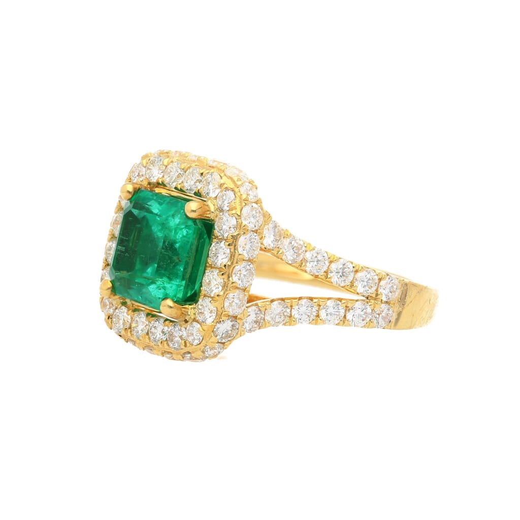 Gold, 2.66ct Colombian Emerald and Diamond Ring