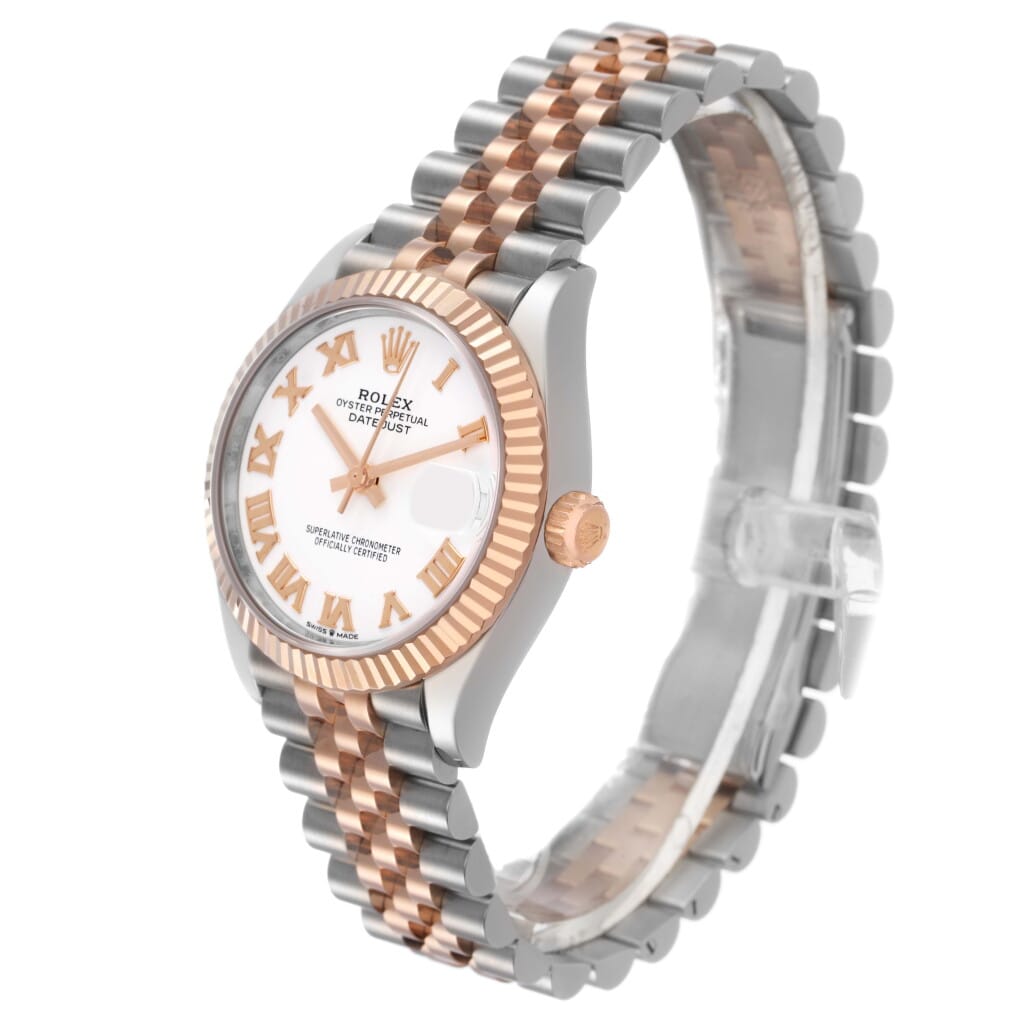 Datejust (Reference 278271). A 31mm stainless steel rose gold automatic wristwatch with date. 2021