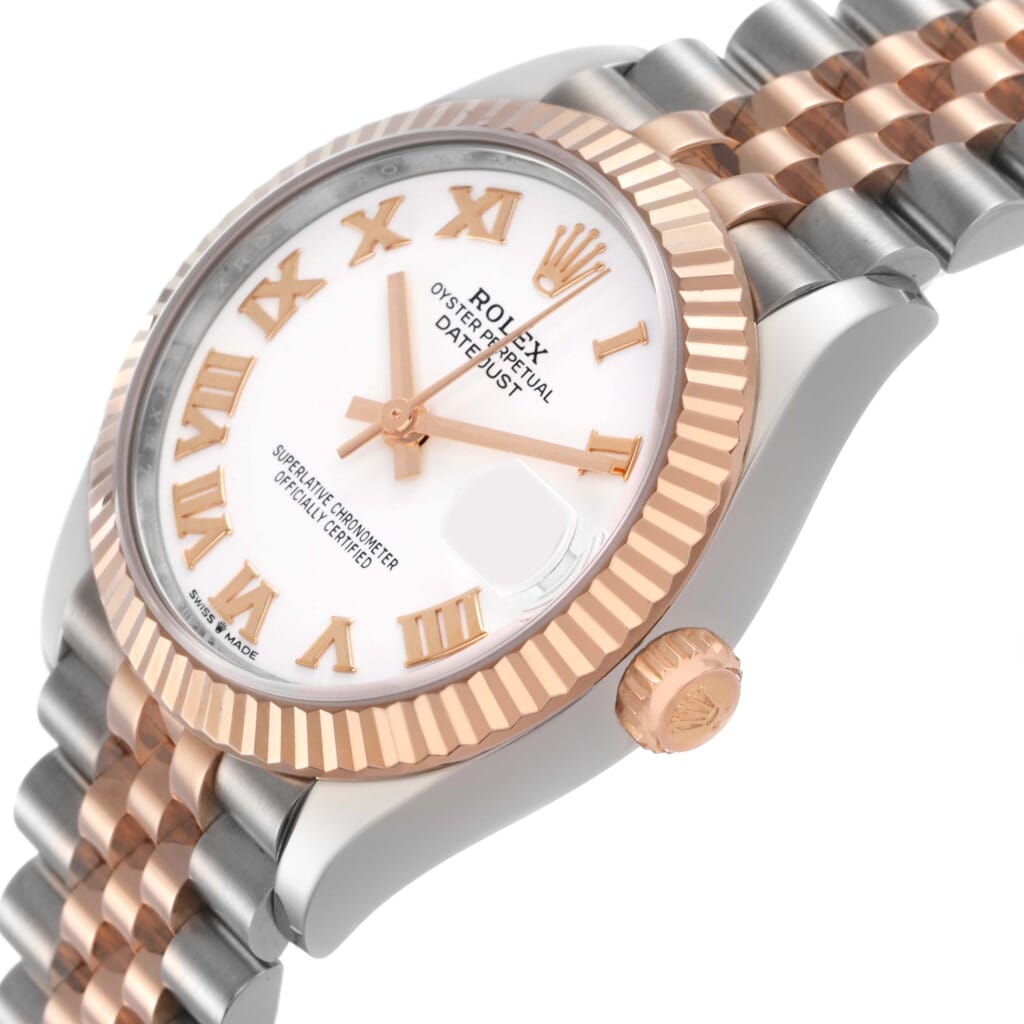 Datejust (Reference 278271). A 31mm stainless steel rose gold automatic wristwatch with date. 2021
