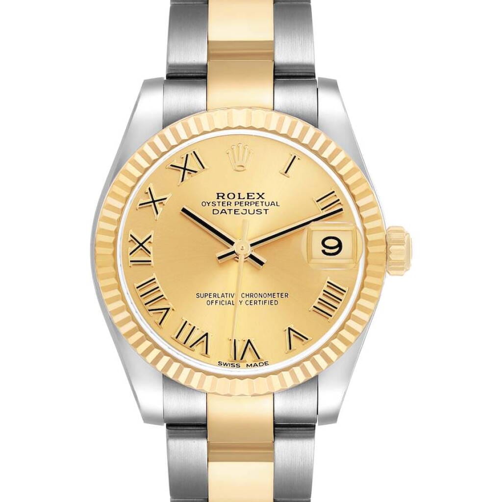 Datejust (Reference 178273). A 31mm yellow gold stainless steel automatic wristwatch with date. 2017