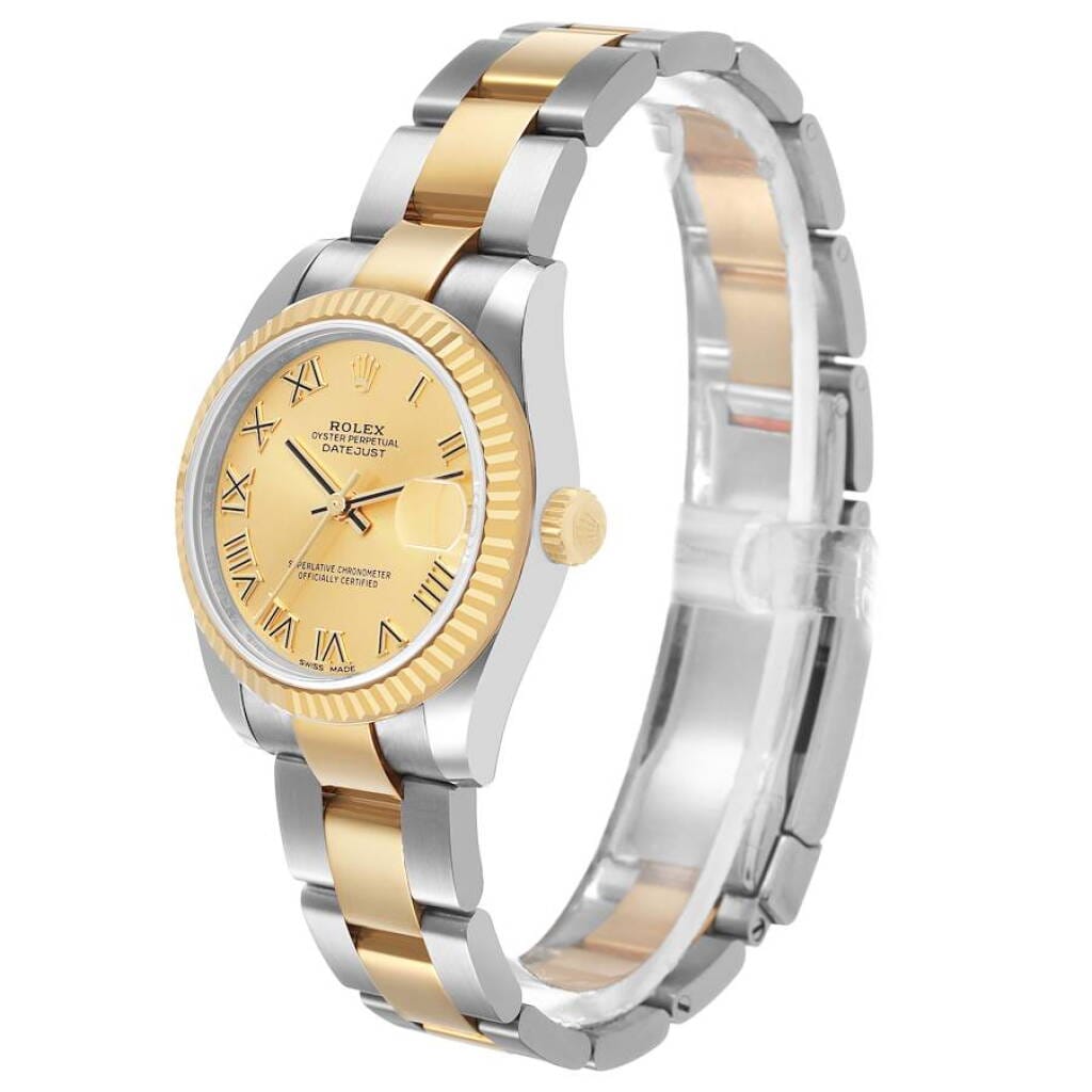 Datejust (Reference 178273). A 31mm yellow gold stainless steel automatic wristwatch with date. 2017