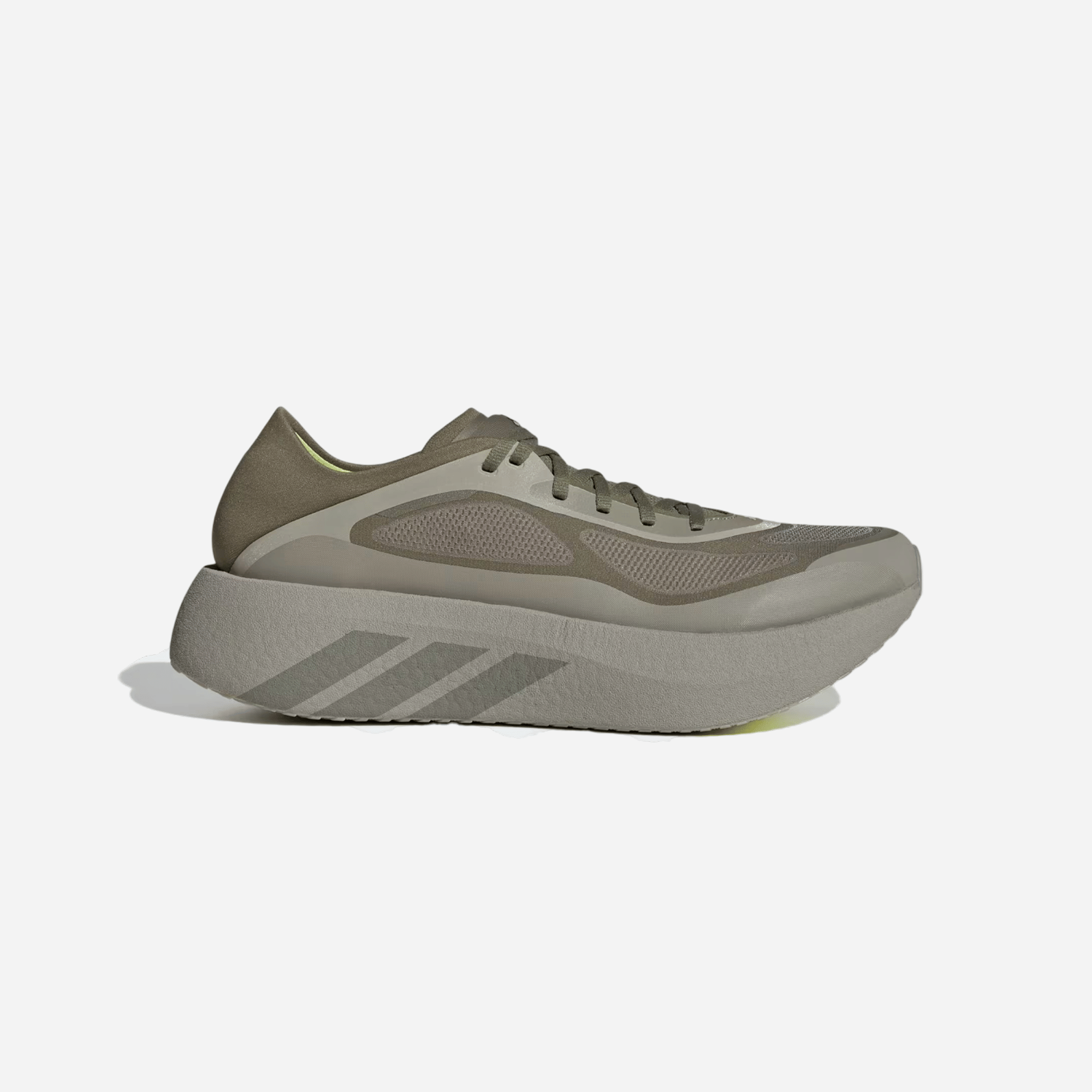 Hyperboost Run HYPERBOOST PRO Running Shoes- Silver Pebble / Medium Dark Khaki / Frozen Lemon