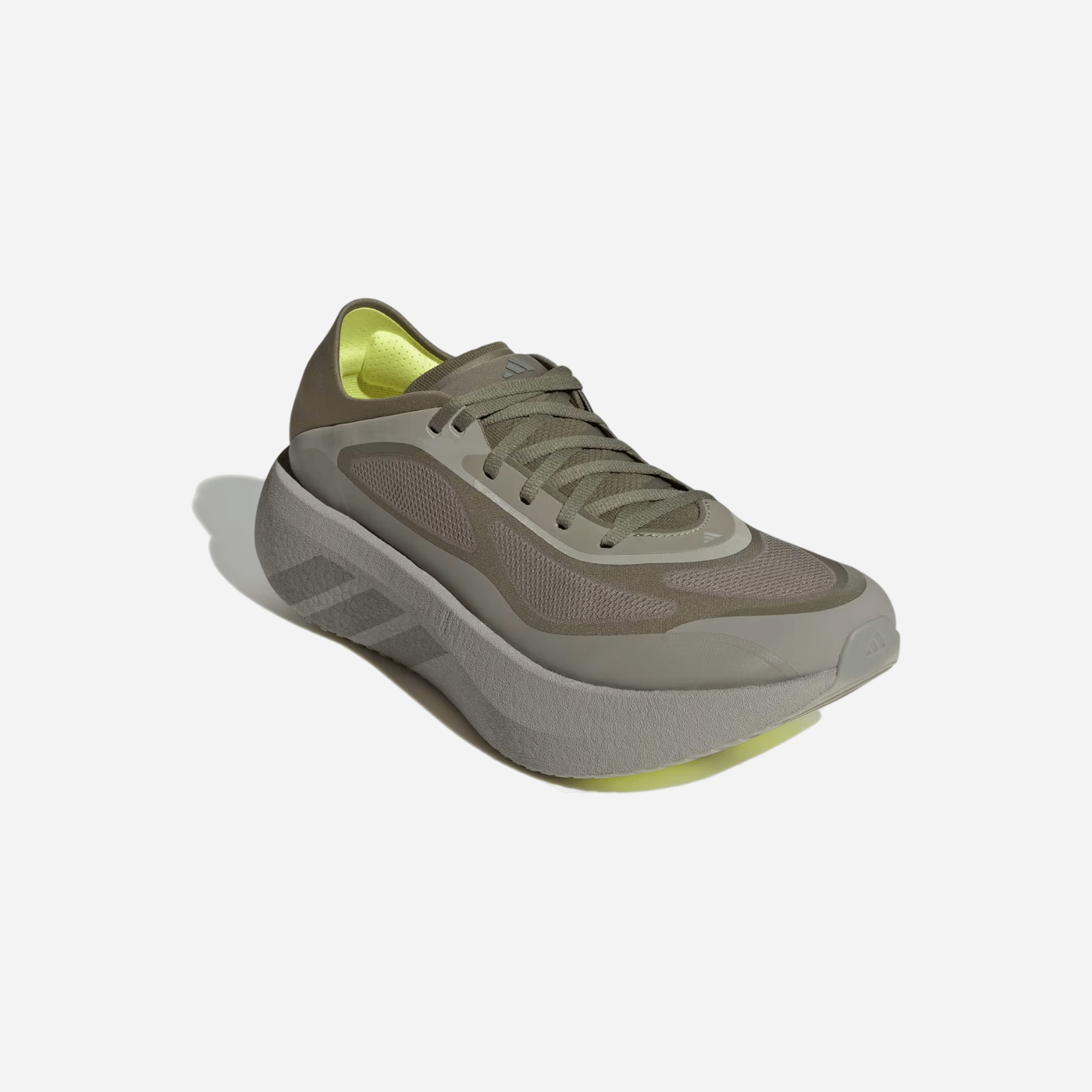 Hyperboost Run HYPERBOOST PRO Running Shoes- Silver Pebble / Medium Dark Khaki / Frozen Lemon