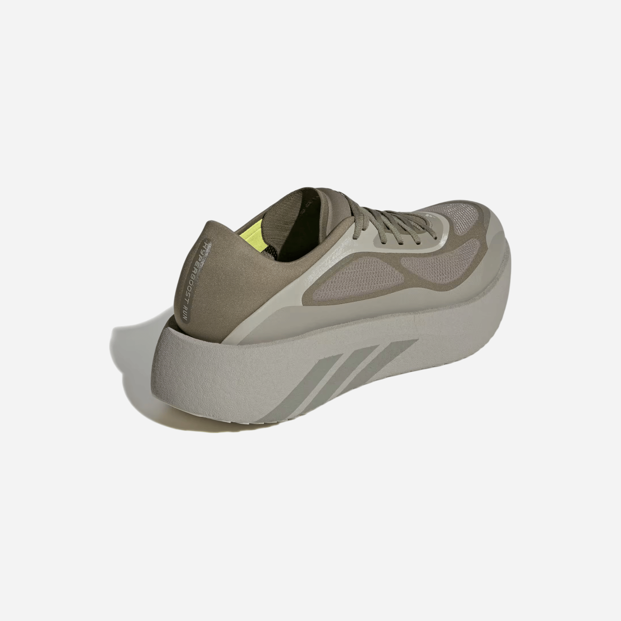 Hyperboost Run HYPERBOOST PRO Running Shoes- Silver Pebble / Medium Dark Khaki / Frozen Lemon