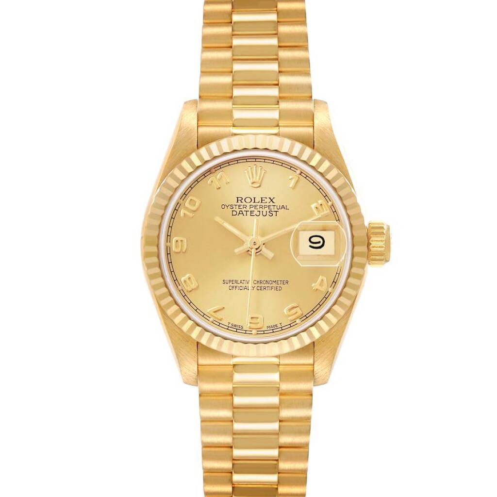 President Datejust (Reference 69178). A 26mm yellow gold automatic wristwatch with date. 1990-1991