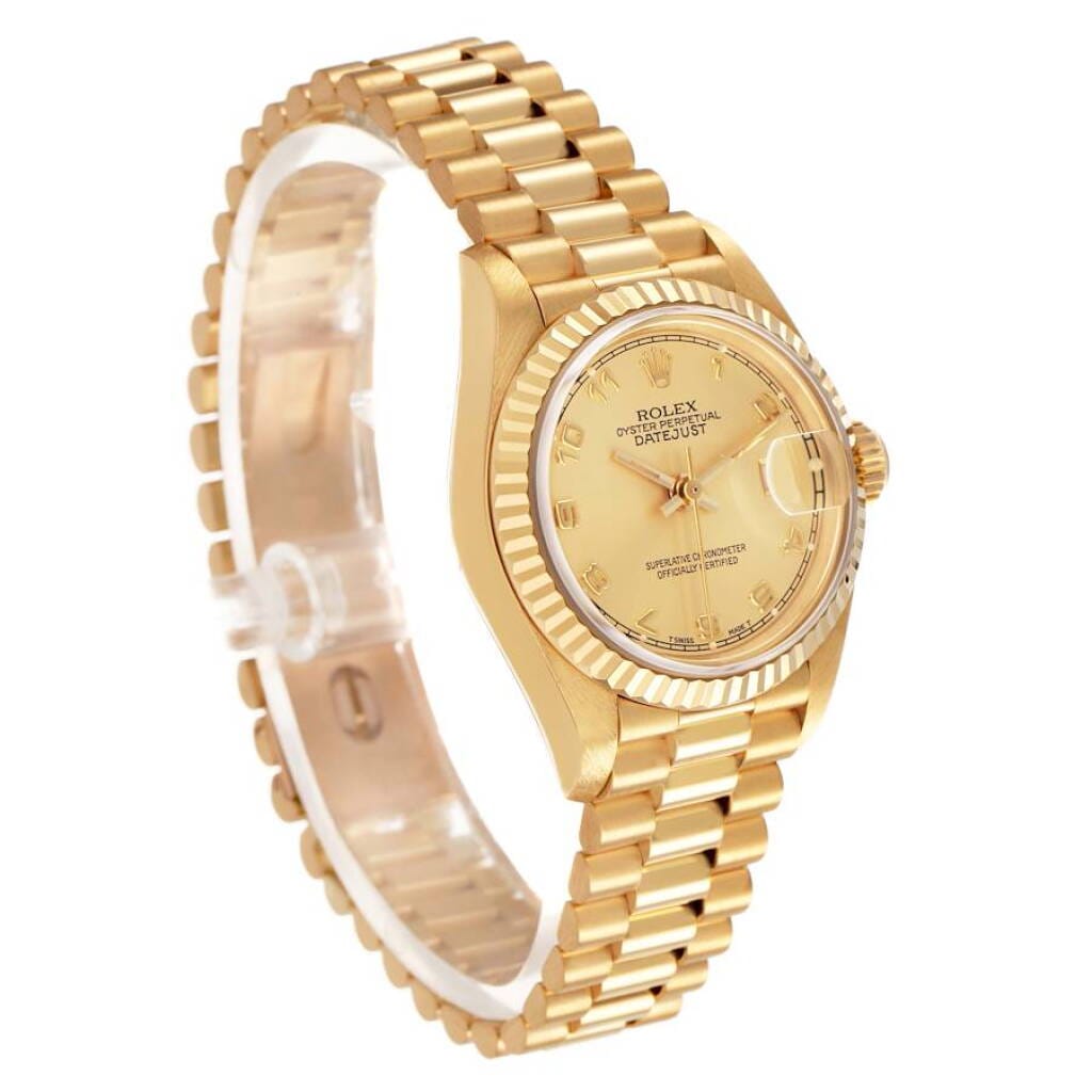 President Datejust (Reference 69178). A 26mm yellow gold automatic wristwatch with date. 1990-1991