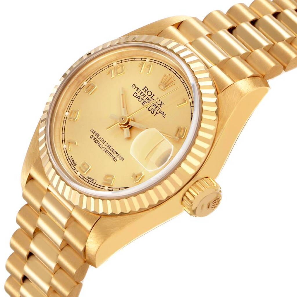 President Datejust (Reference 69178). A 26mm yellow gold automatic wristwatch with date. 1990-1991