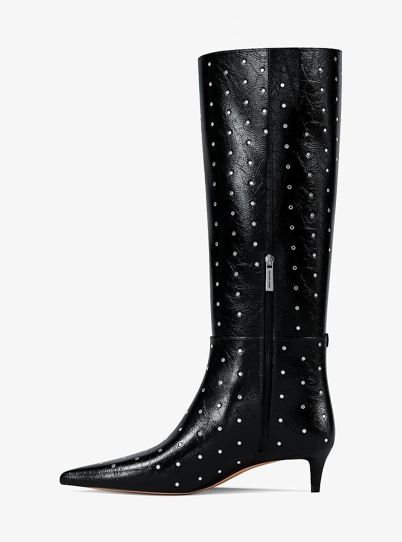Nalia Studded Kitten Heel Boot