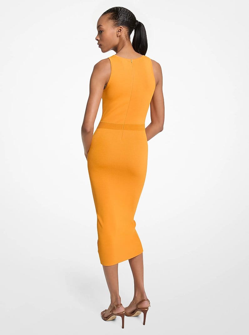 Stretch Viscose Blend Midi Tank Dress