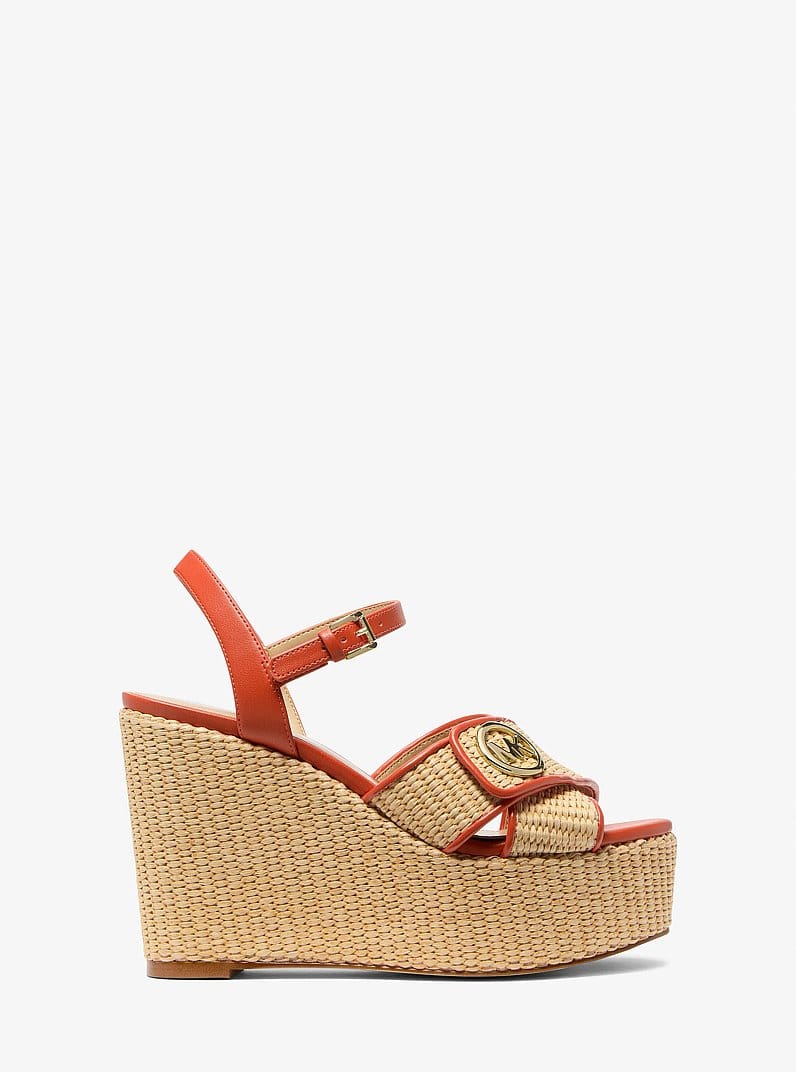 Hannah Straw Wedge Sandal