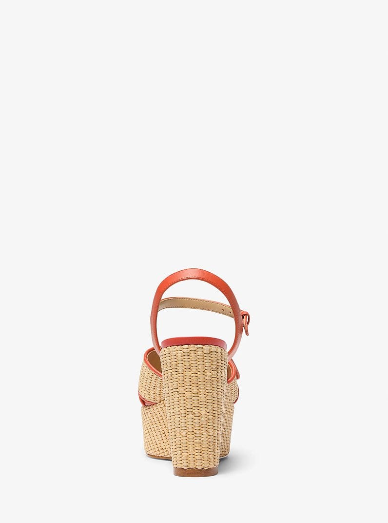 Hannah Straw Wedge Sandal