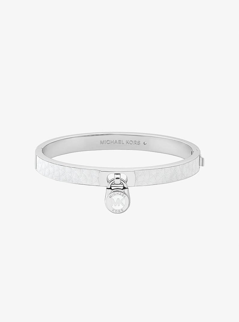 Lock Charm Leather Bangle