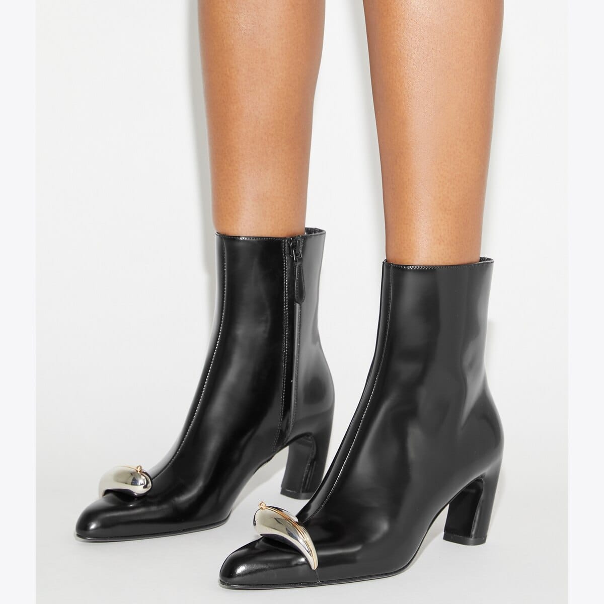 Pierced Heeled Ankle Boot