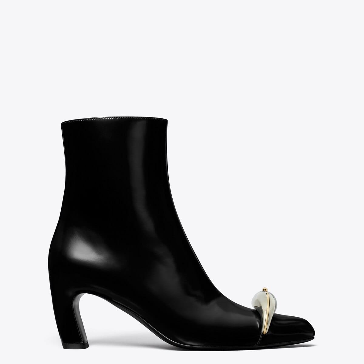 Pierced Heeled Ankle Boot