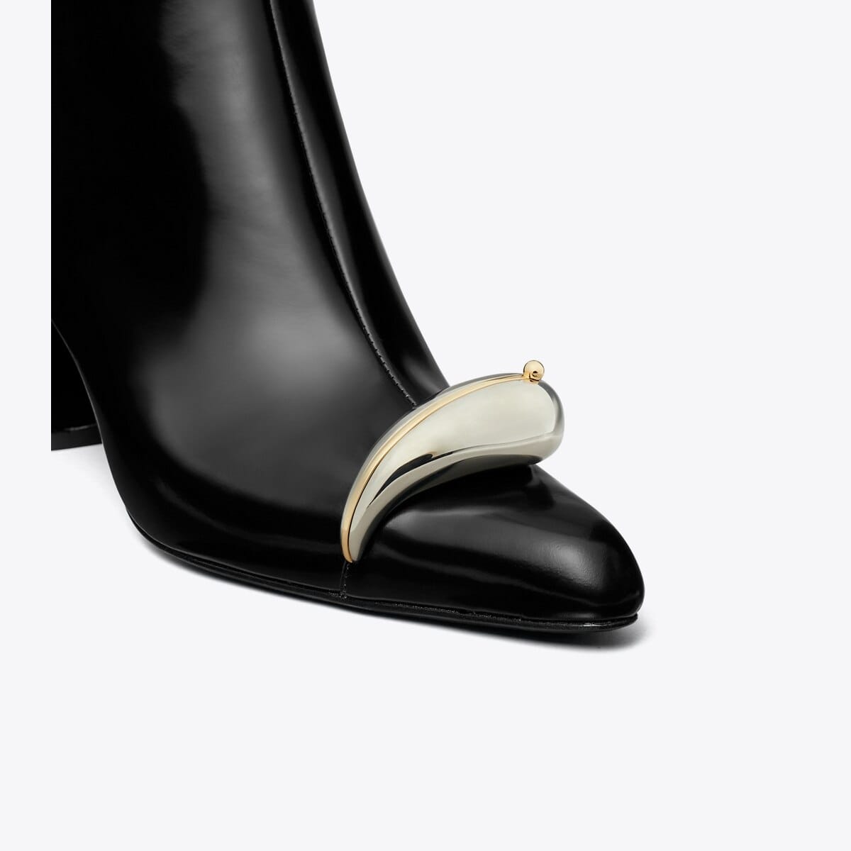 Pierced Heeled Ankle Boot