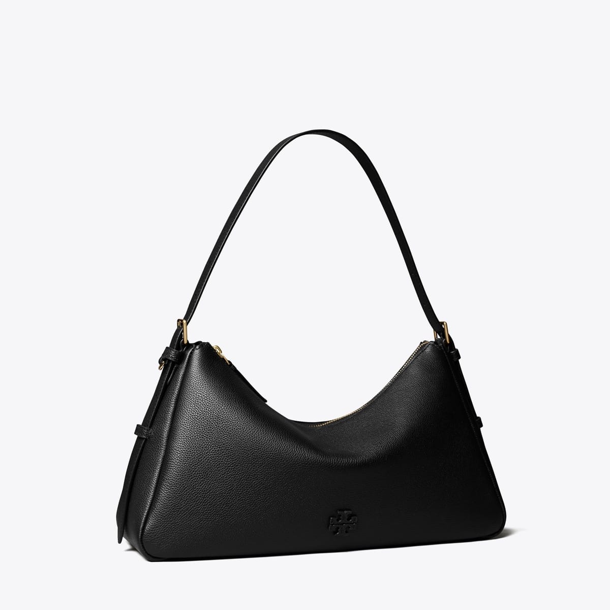 Leather Zip Top Shoulder Bag