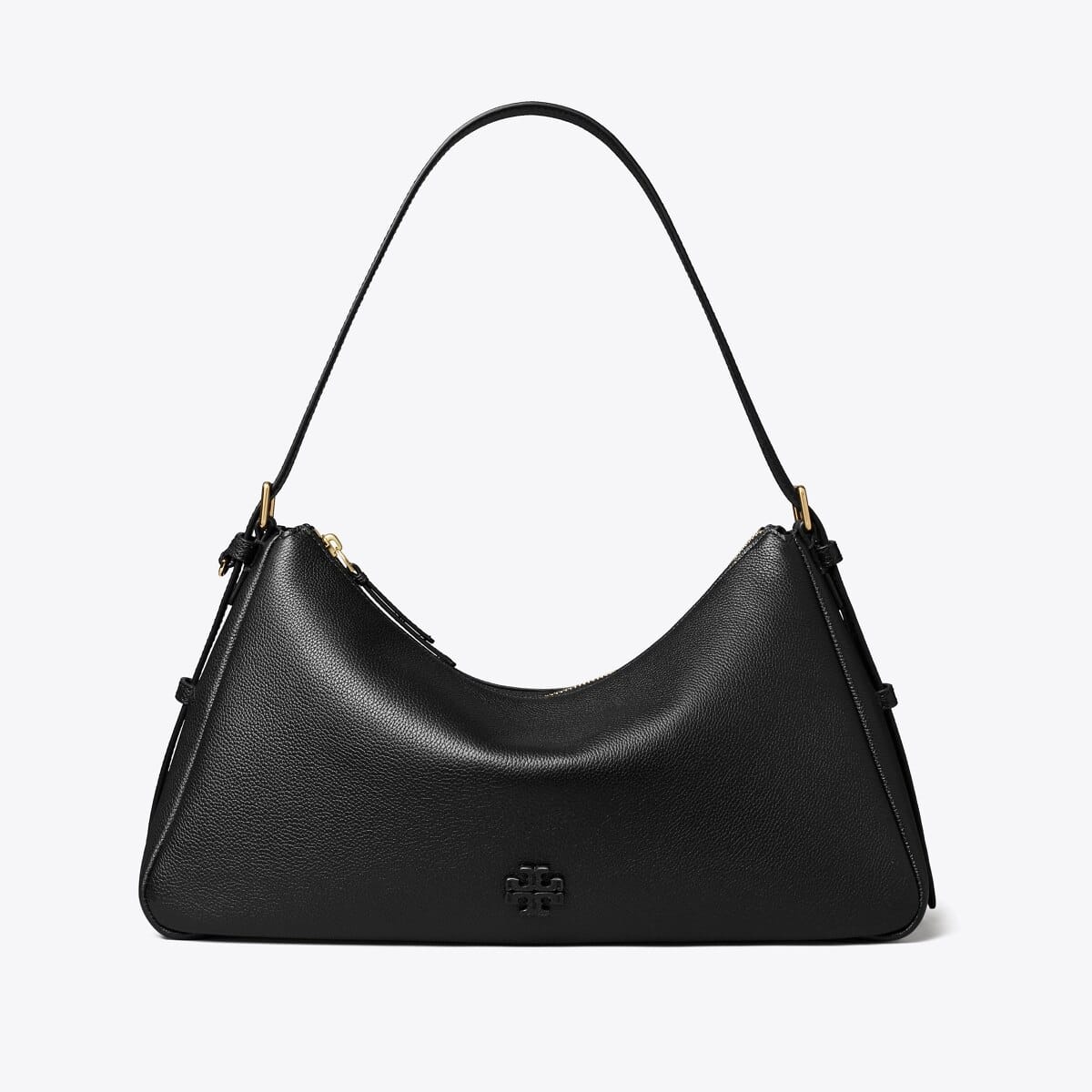 Leather Zip Top Shoulder Bag