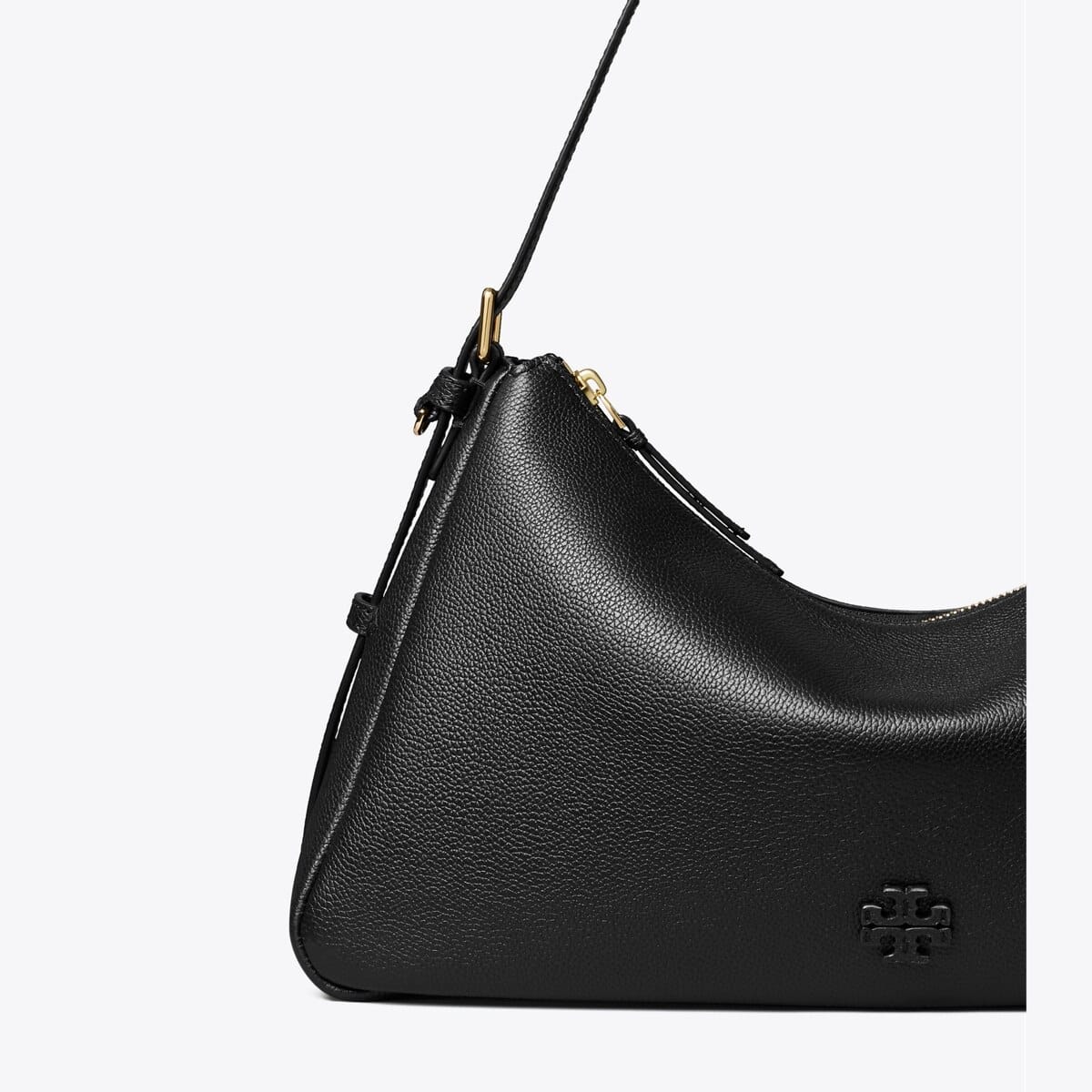Leather Zip Top Shoulder Bag