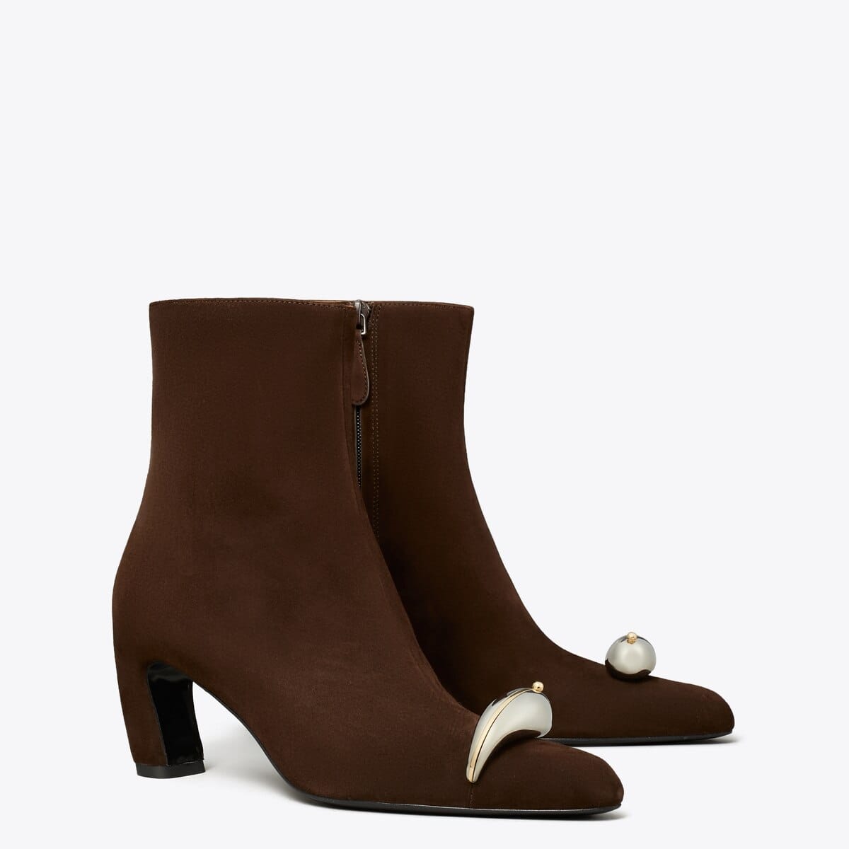 Pierced Heeled Ankle Boot