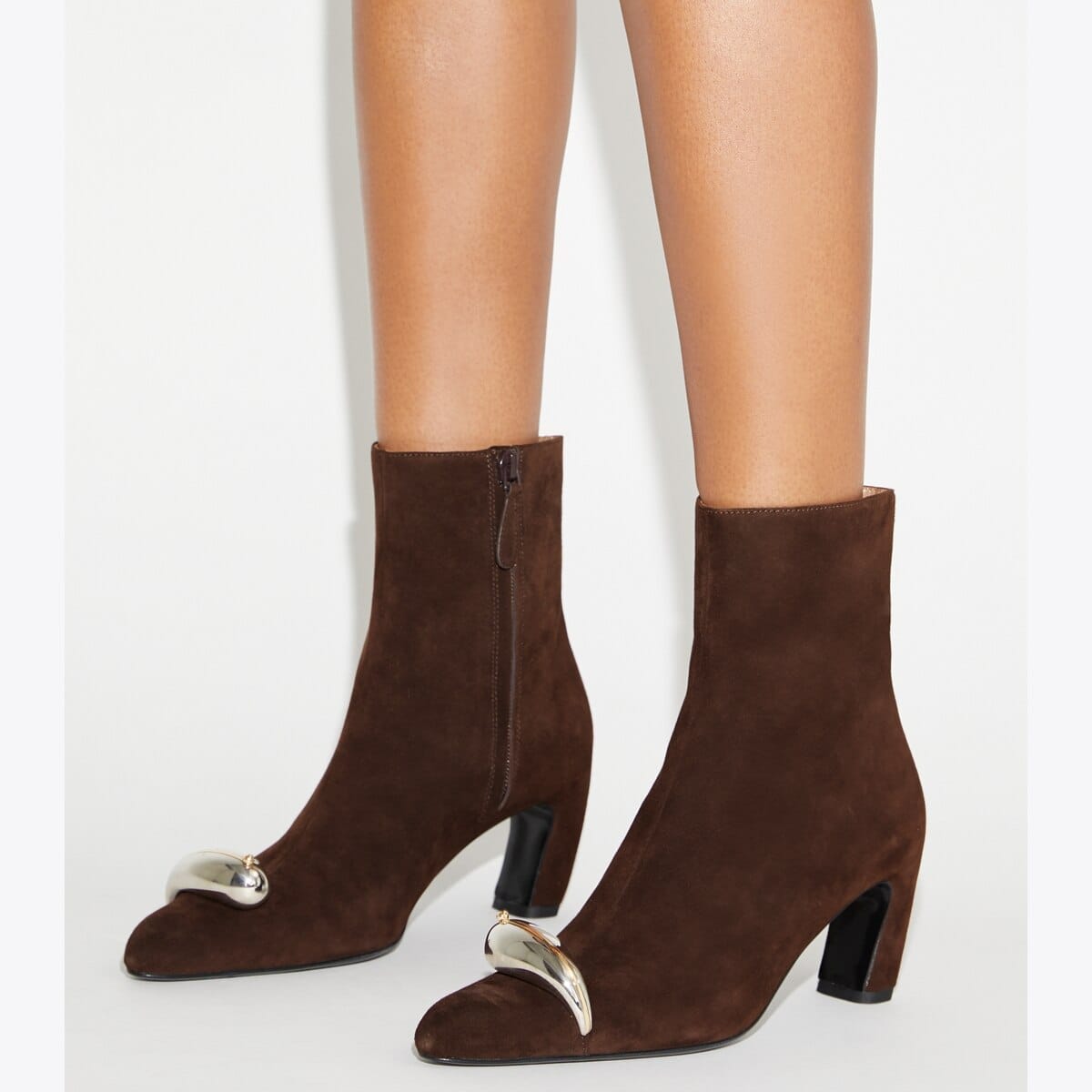 Pierced Heeled Ankle Boot
