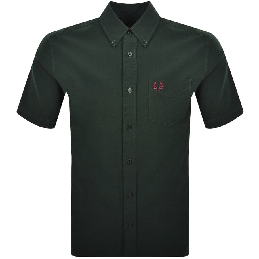 Fred Perry Oxford Short Sleeve Shirt Green