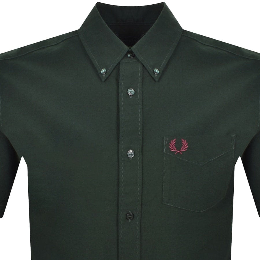 Fred Perry Oxford Short Sleeve Shirt Green