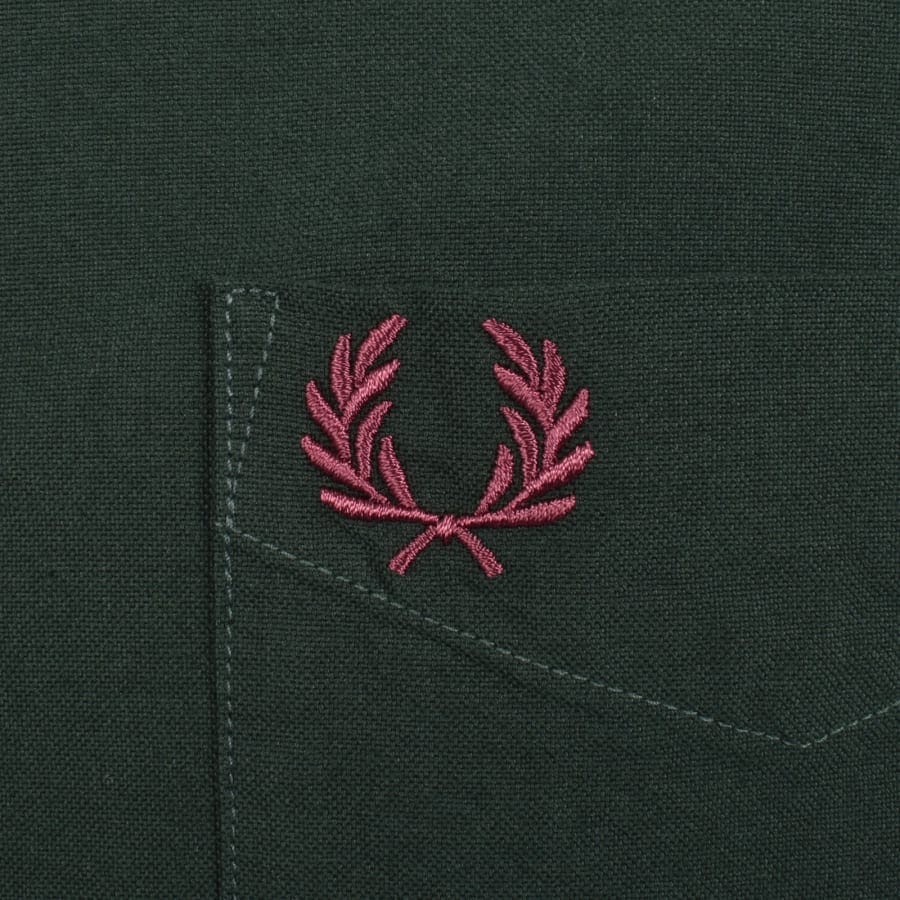 Fred Perry Oxford Short Sleeve Shirt Green
