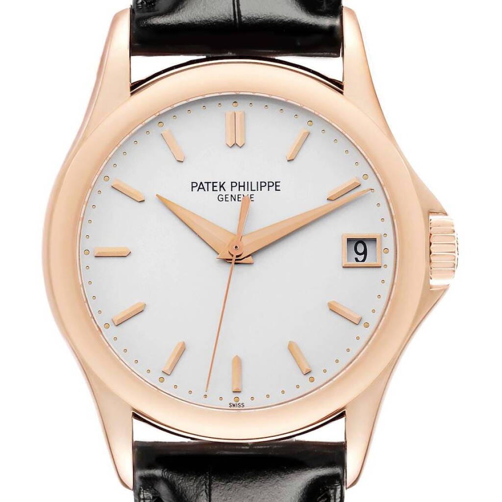 Calatrava (Reference 5127R). A 37mm rose gold automatic wristwatch with date.