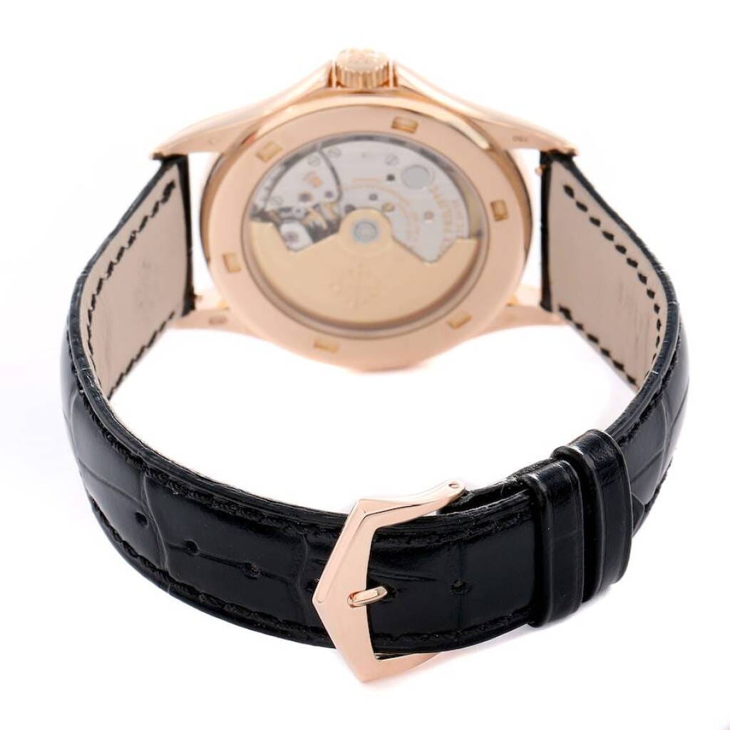 Calatrava (Reference 5127R). A 37mm rose gold automatic wristwatch with date.