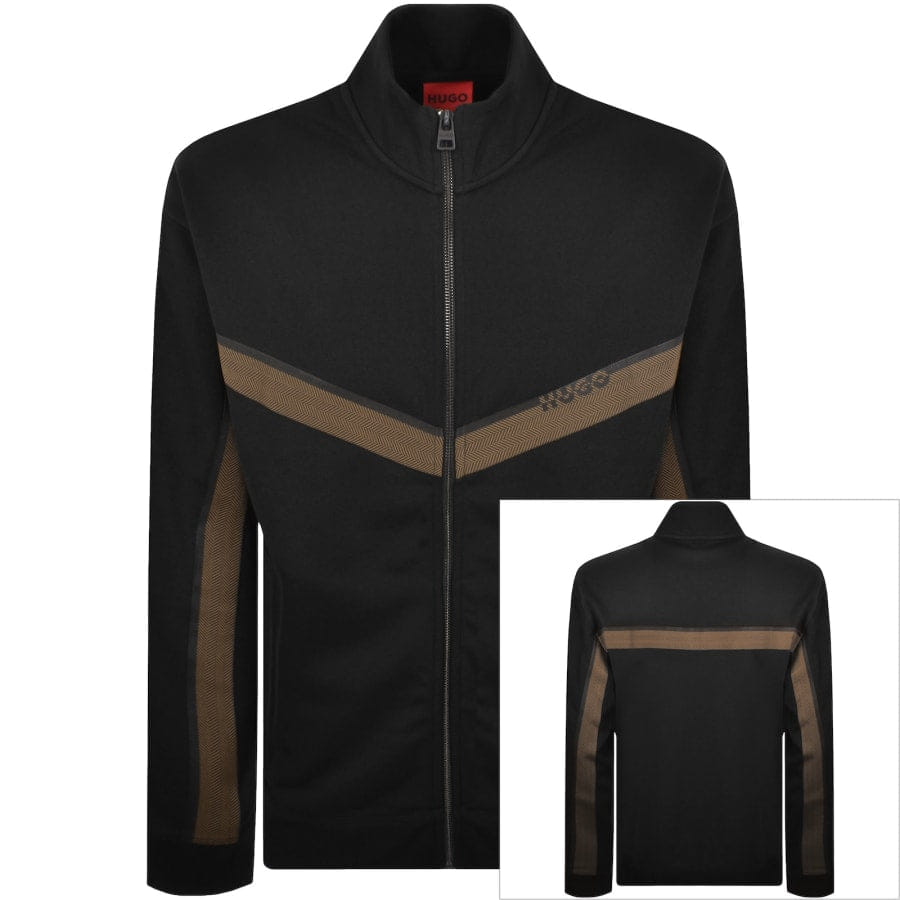 HUGO Full Zip Dingmoor Sweatshirt Black