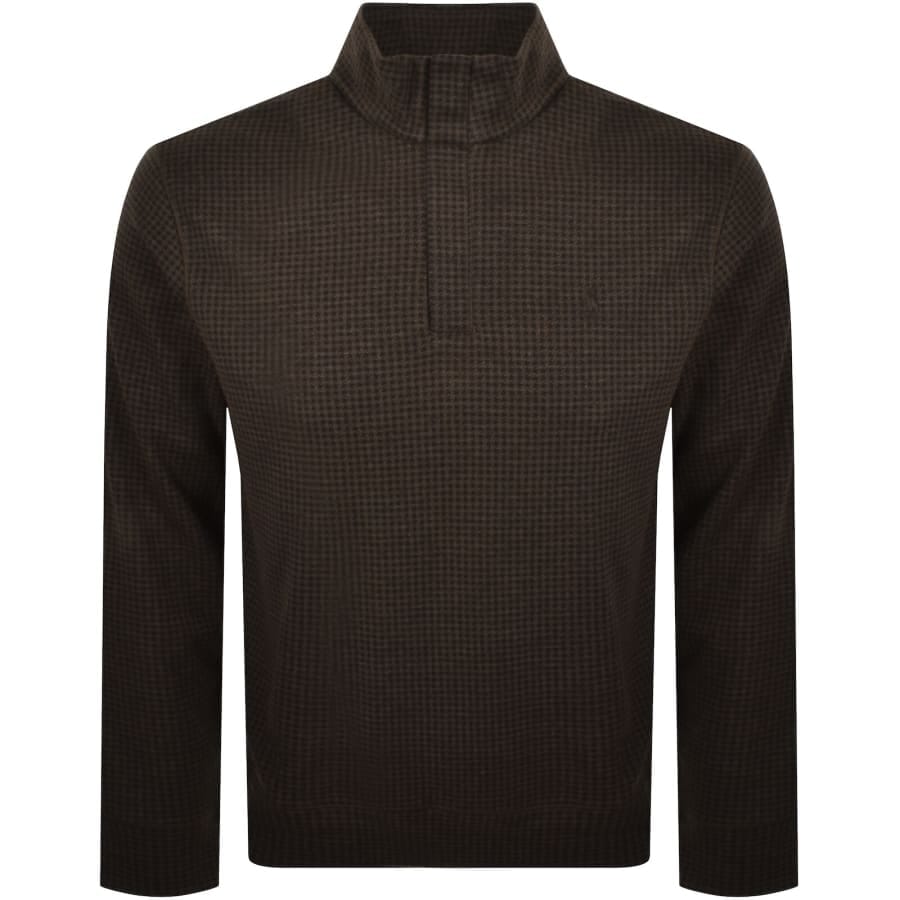 Ralph Lauren Quarter Zip Sweatshirt Brown