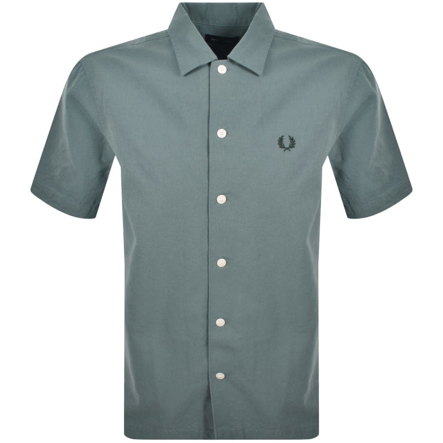 Fred Perry Short Sleeved Shirt Stockport Blue