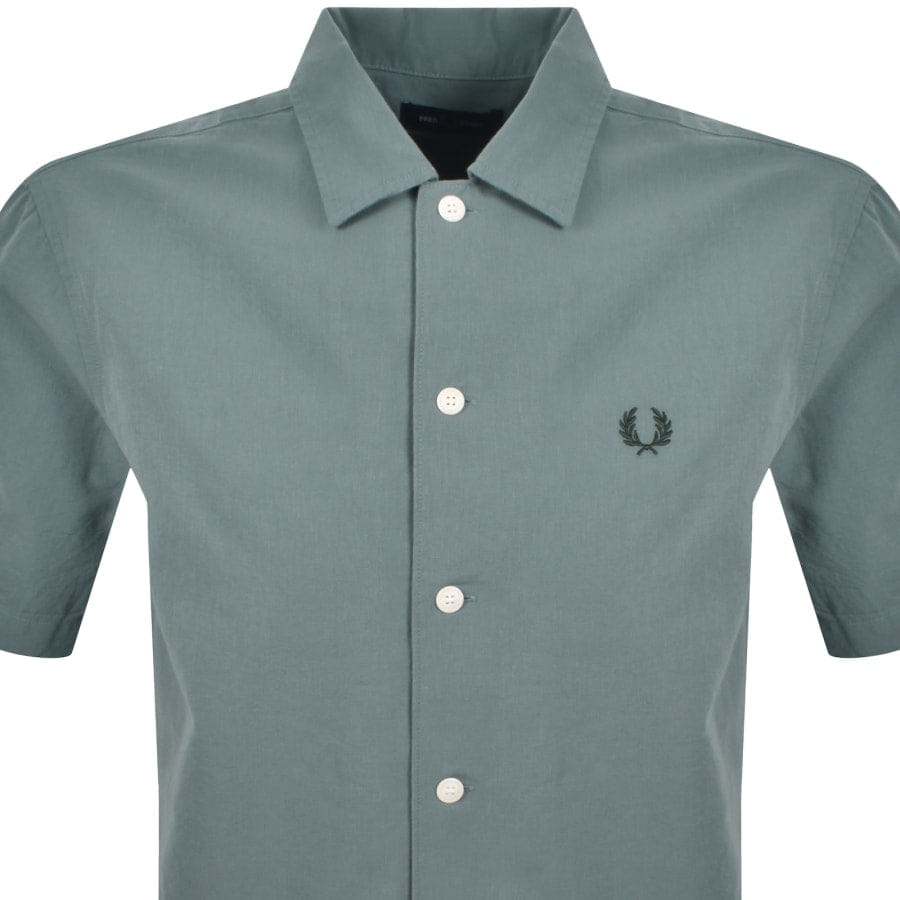 Fred Perry Short Sleeved Shirt Stockport Blue