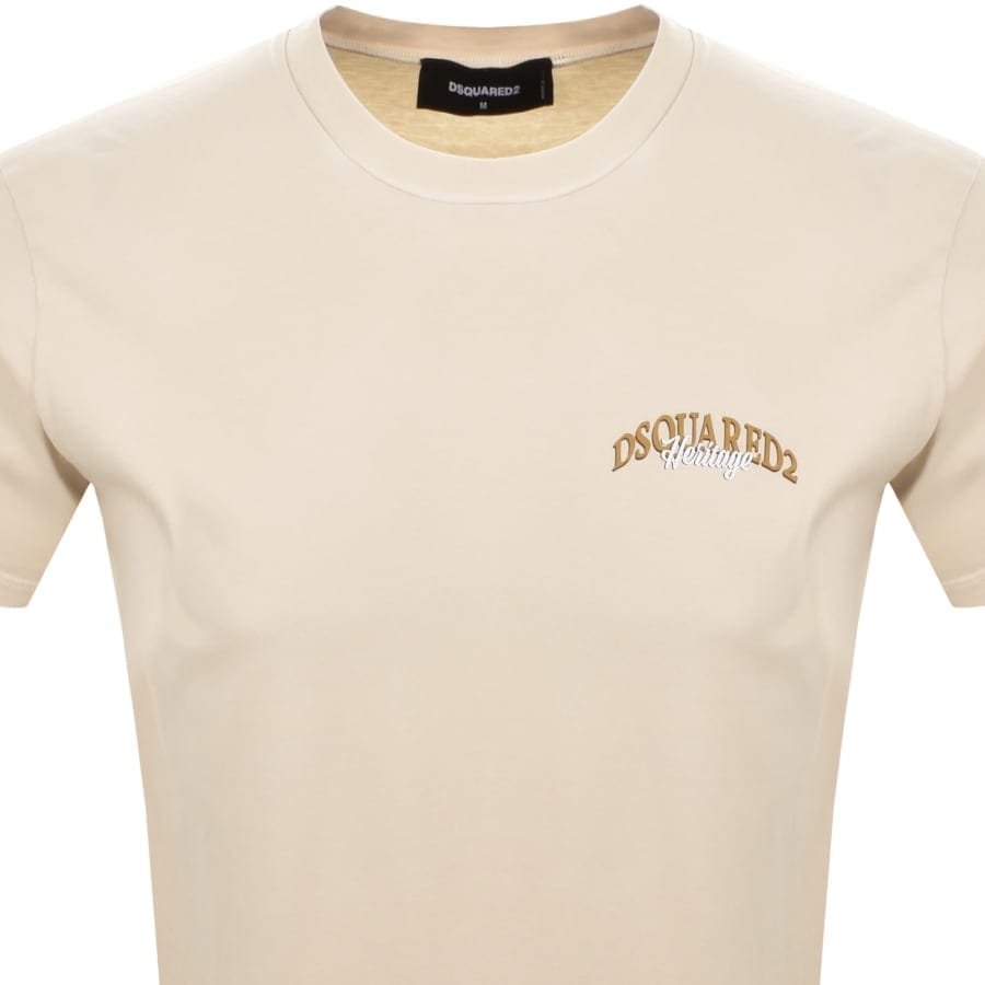 DSQUARED2 Cool Fit Logo T Shirt Beige