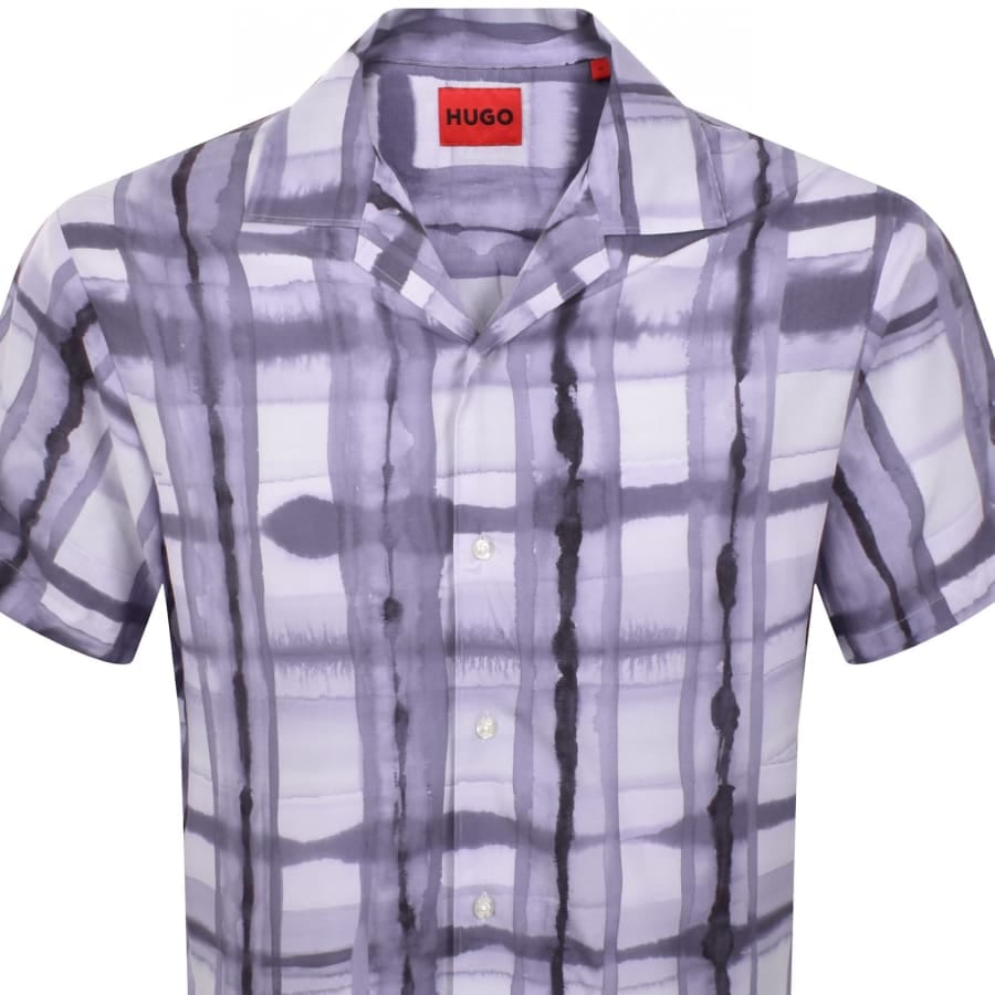 HUGO Espino Short Sleeve Shirt Purple