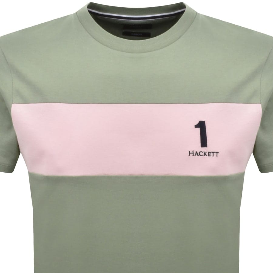 Hackett Heritage Panel T Shirt Green