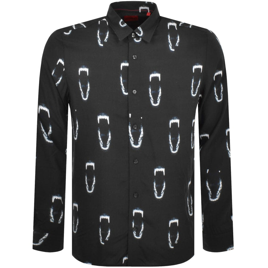 HUGO Emero Animal Graphic Shirt Black