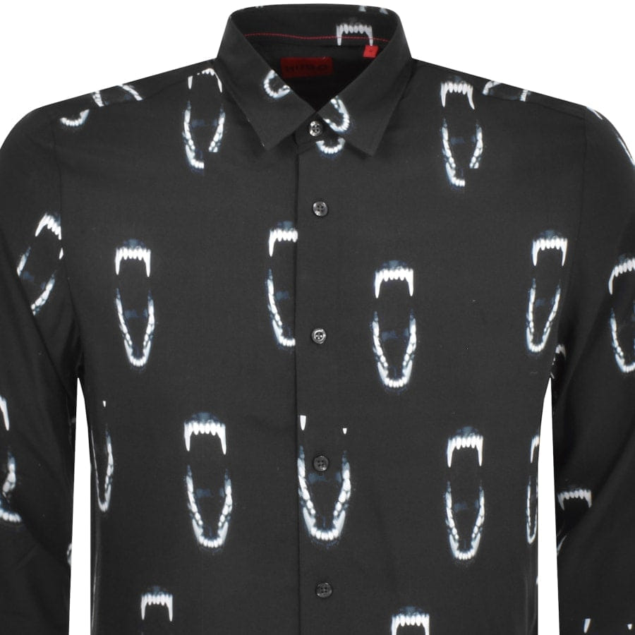 HUGO Emero Animal Graphic Shirt Black