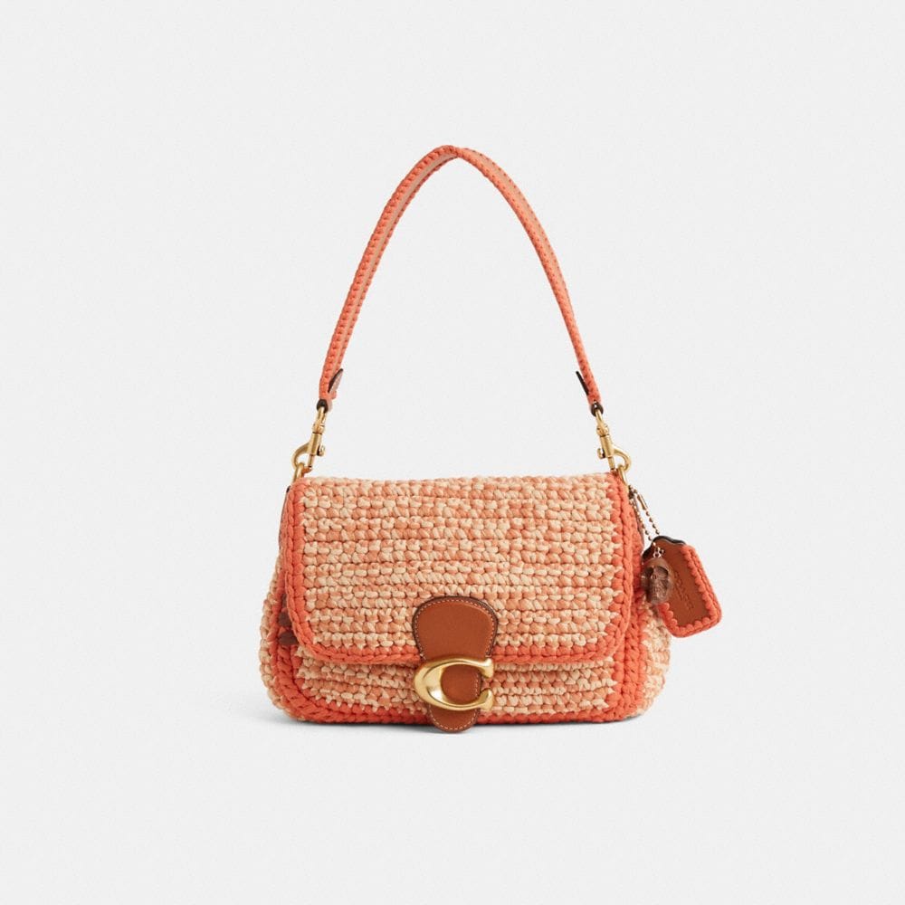 Custom Soft Tabby Shoulder Bag With Crochet