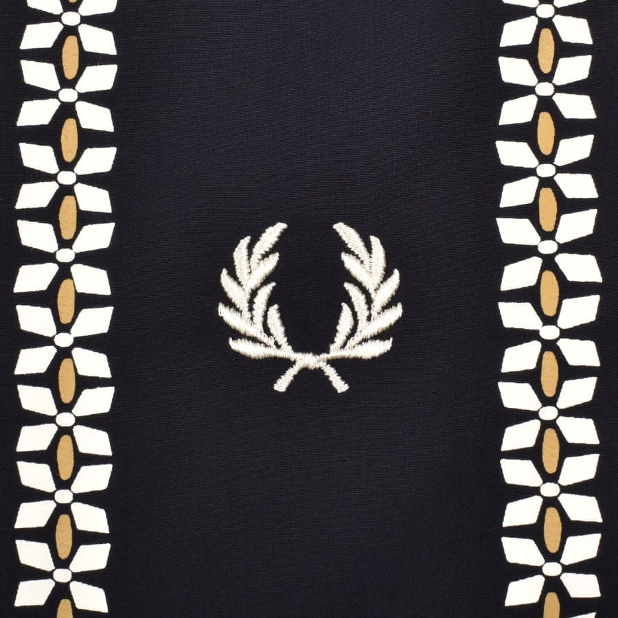 Fred Perry Placement Print Shirt Navy