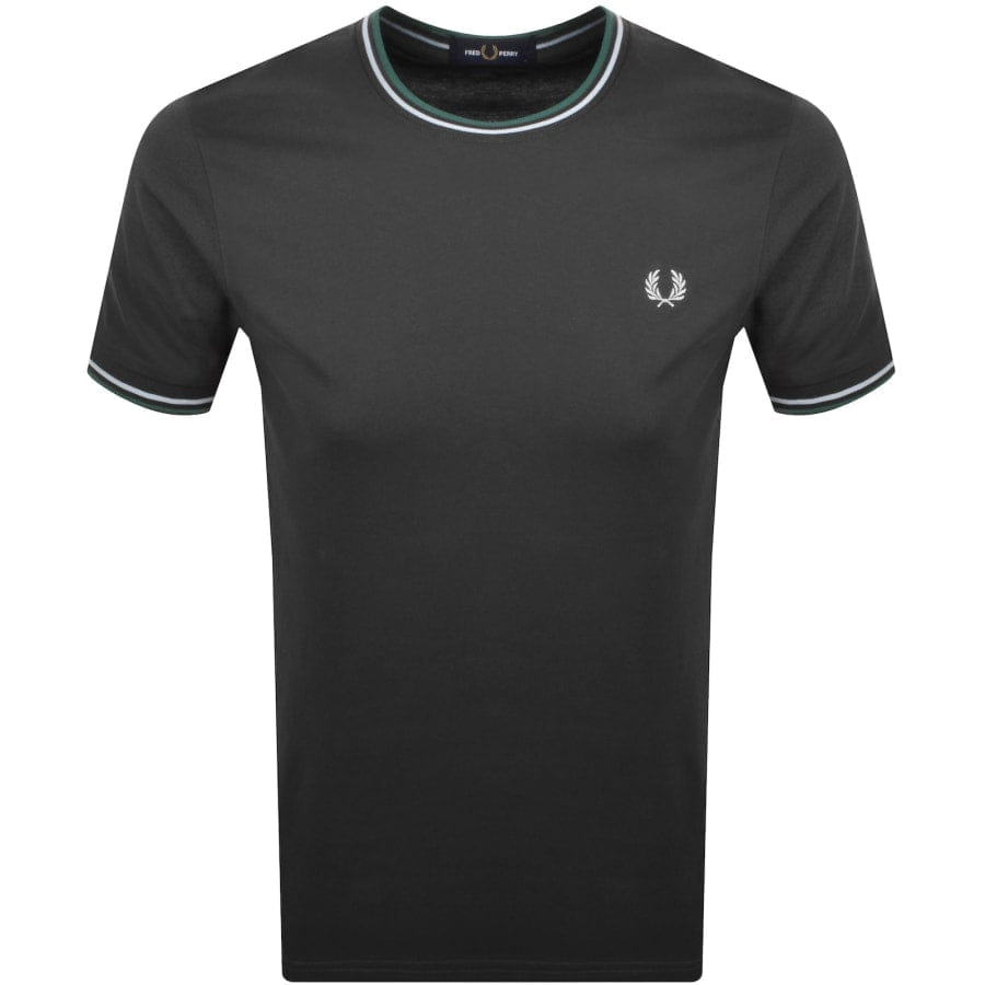Fred Perry Twin Tipped T Shirt Anchor Grey