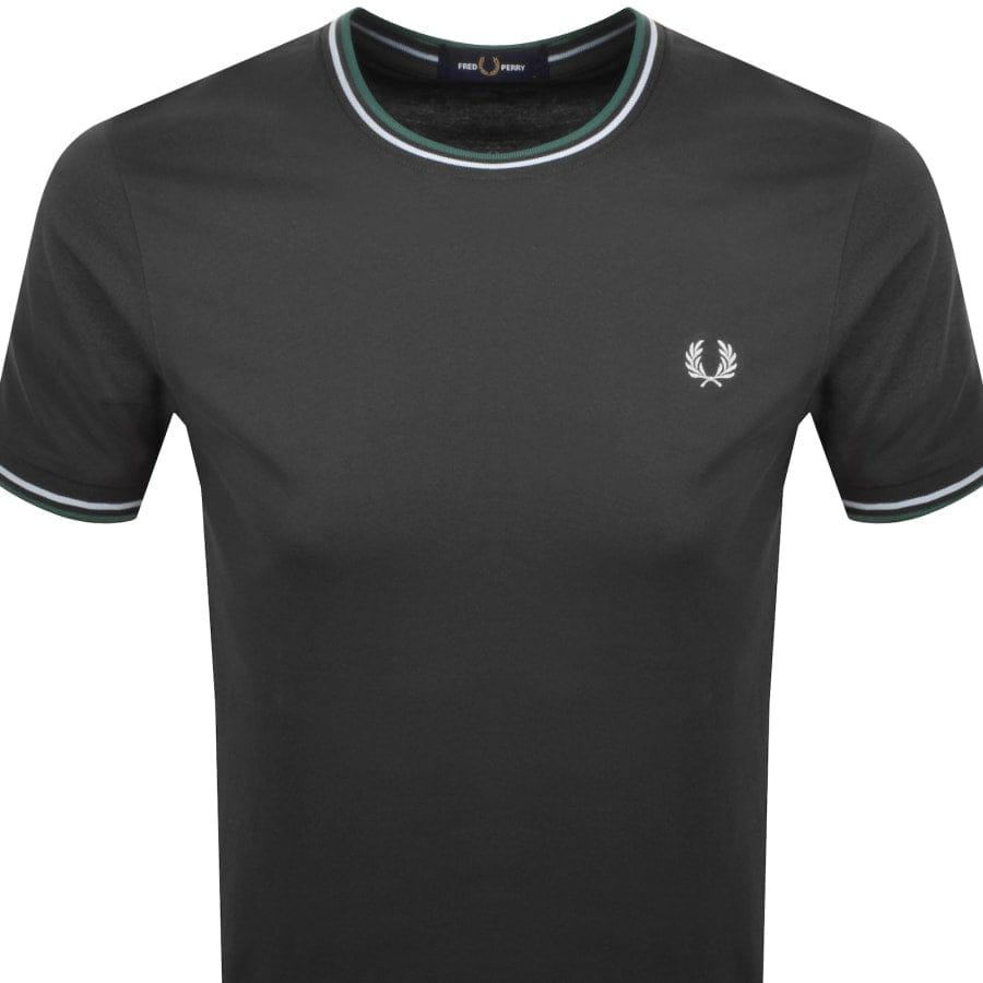 Fred Perry Twin Tipped T Shirt Anchor Grey