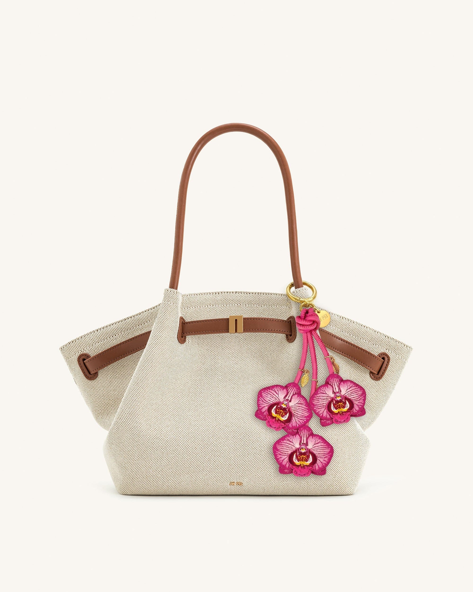 Orchid Bag Charm - Bright Orange